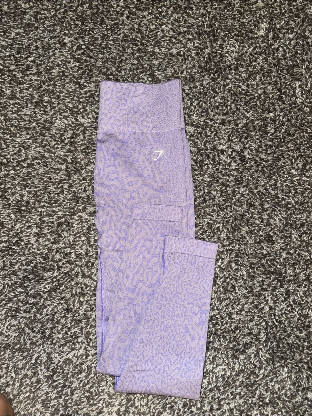 Gymshark Kids Purple Seamless Leopard-Textured Leggings